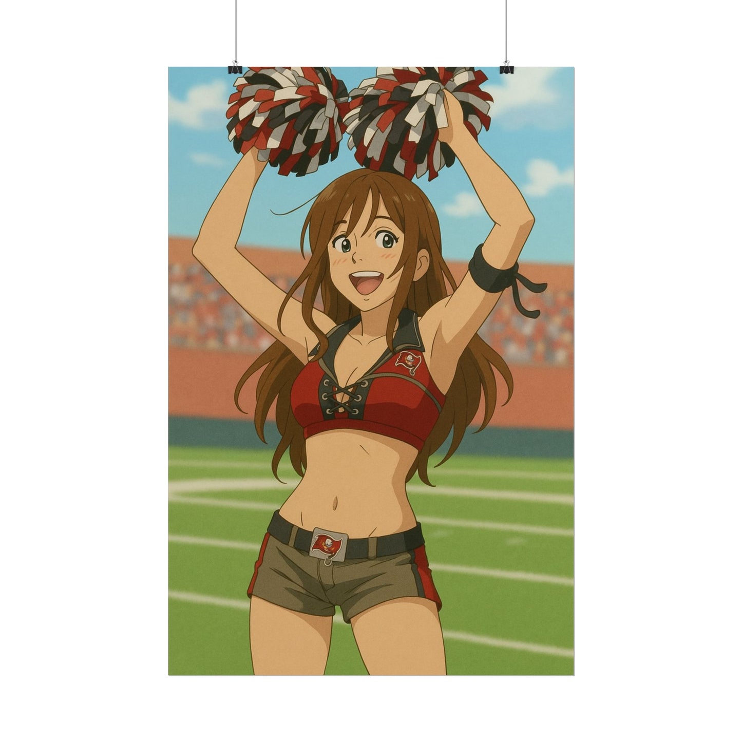 Loco Fits Anime Girls 'Buccaneers Cheerleader On-Field 2' Poster