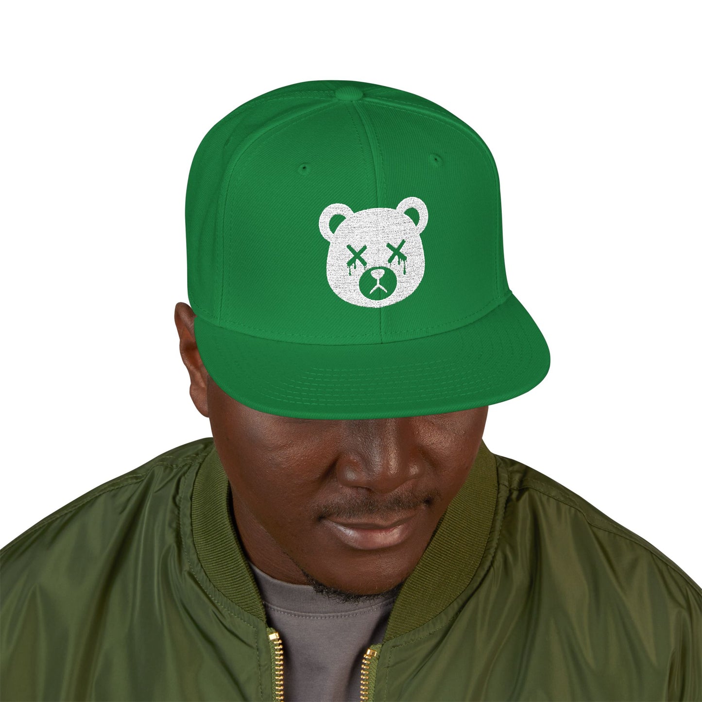 "Wicked Way" Dead Bear Head Alt. White Logo Snapback Hat (Multi Color Options)