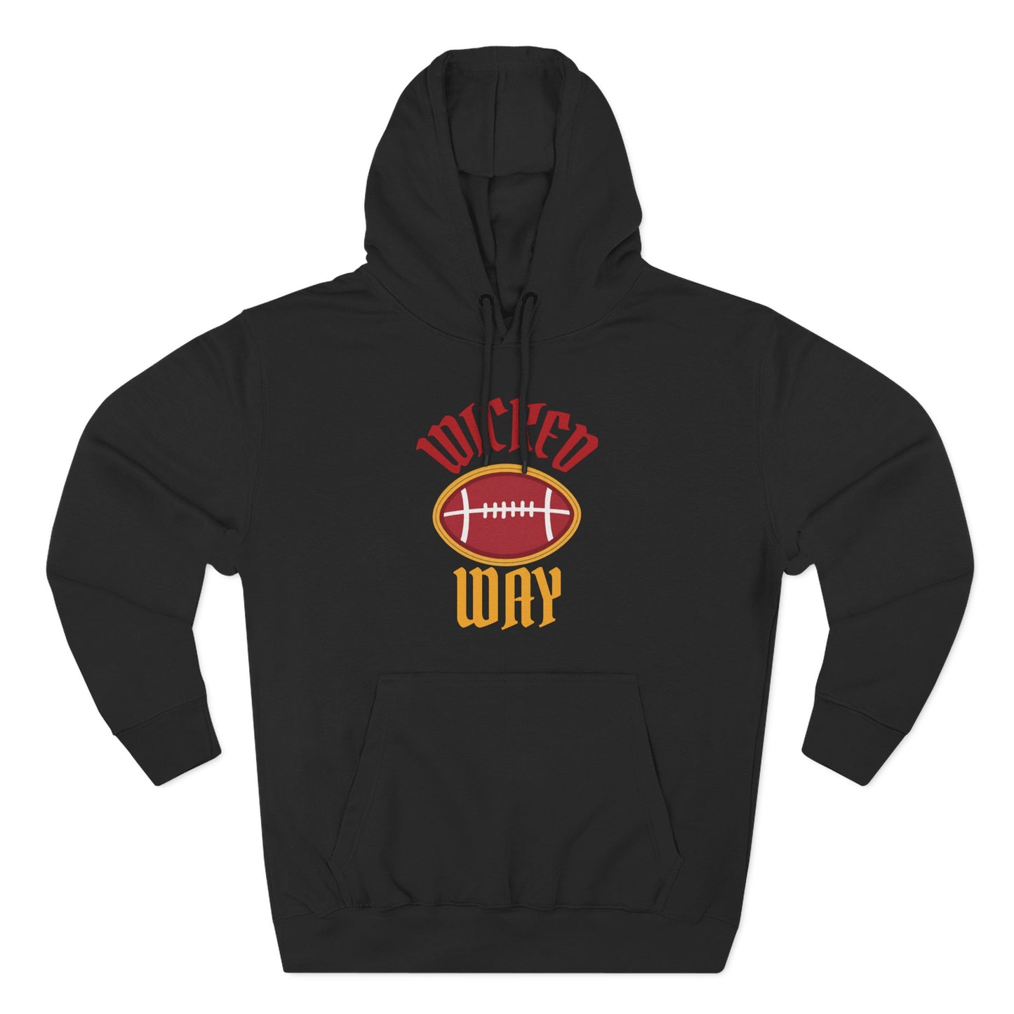 Legends "Wicked Way" Deady Bear Football Burgandy, White, & Yellow Fleece Hoodie