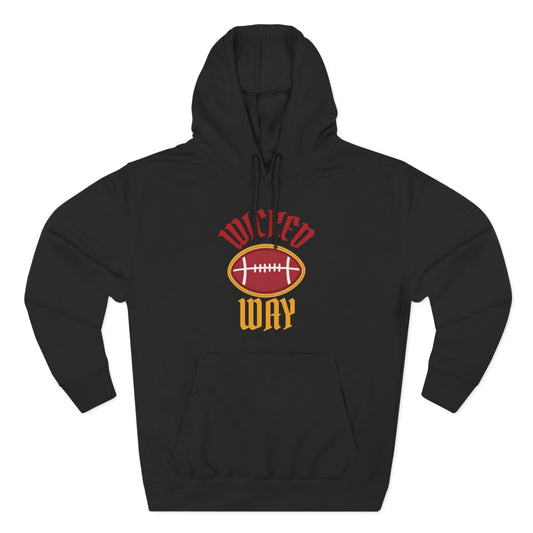 Legends "Wicked Way" Deady Bear Football Burgandy, White, & Yellow Fleece Hoodie