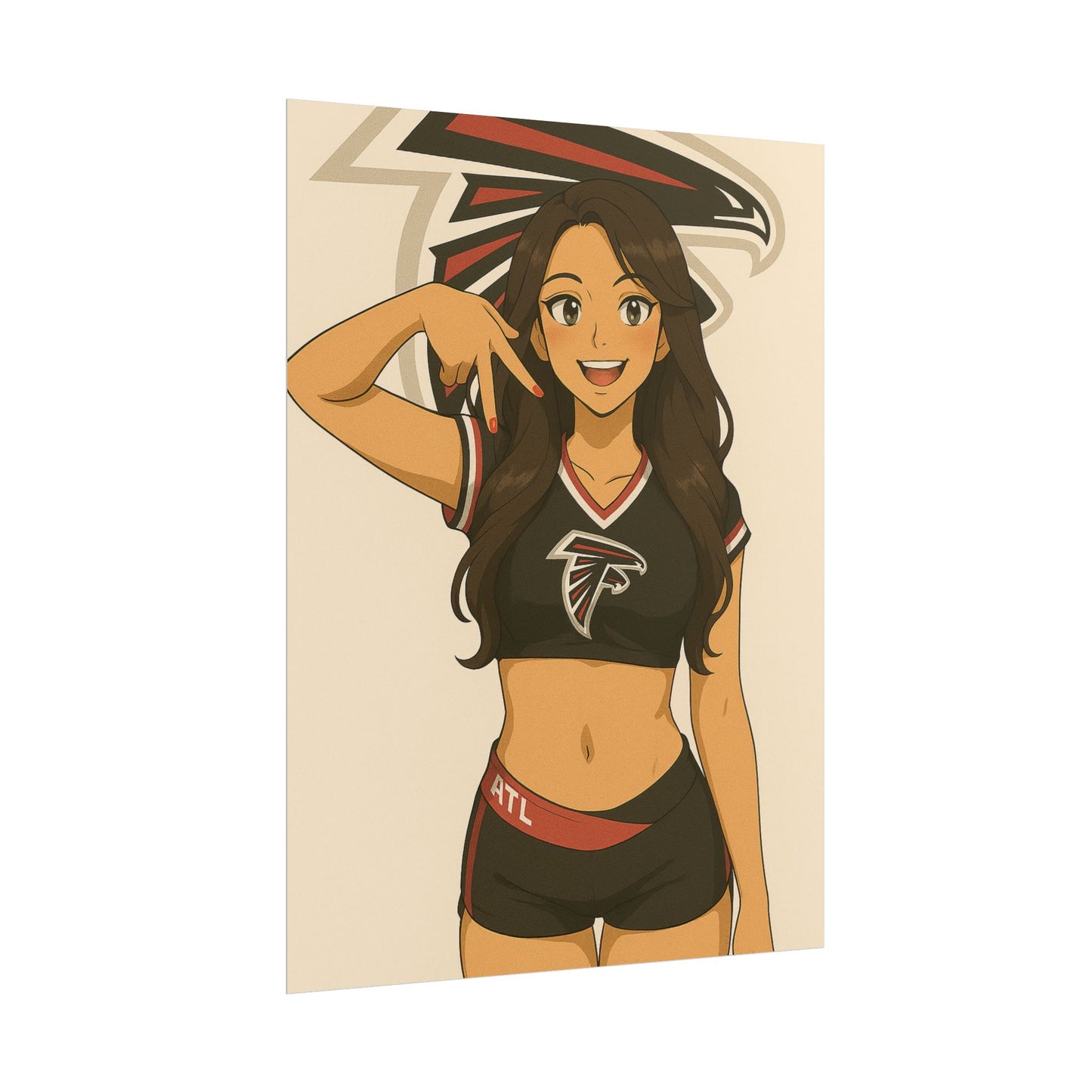 Loco Fits Anime Girls 'Falcons Cheerleader A-Town' Poster
