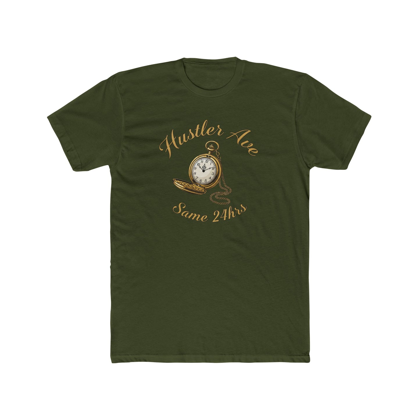 "Hustler Ave" Hustler's Time Graphic Cotton Crew Tee