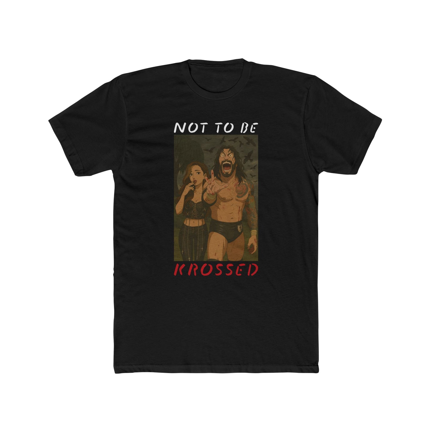 Loco Fits Anime Wrestling 'Not to Be Krossed' Cotton Crew Tee