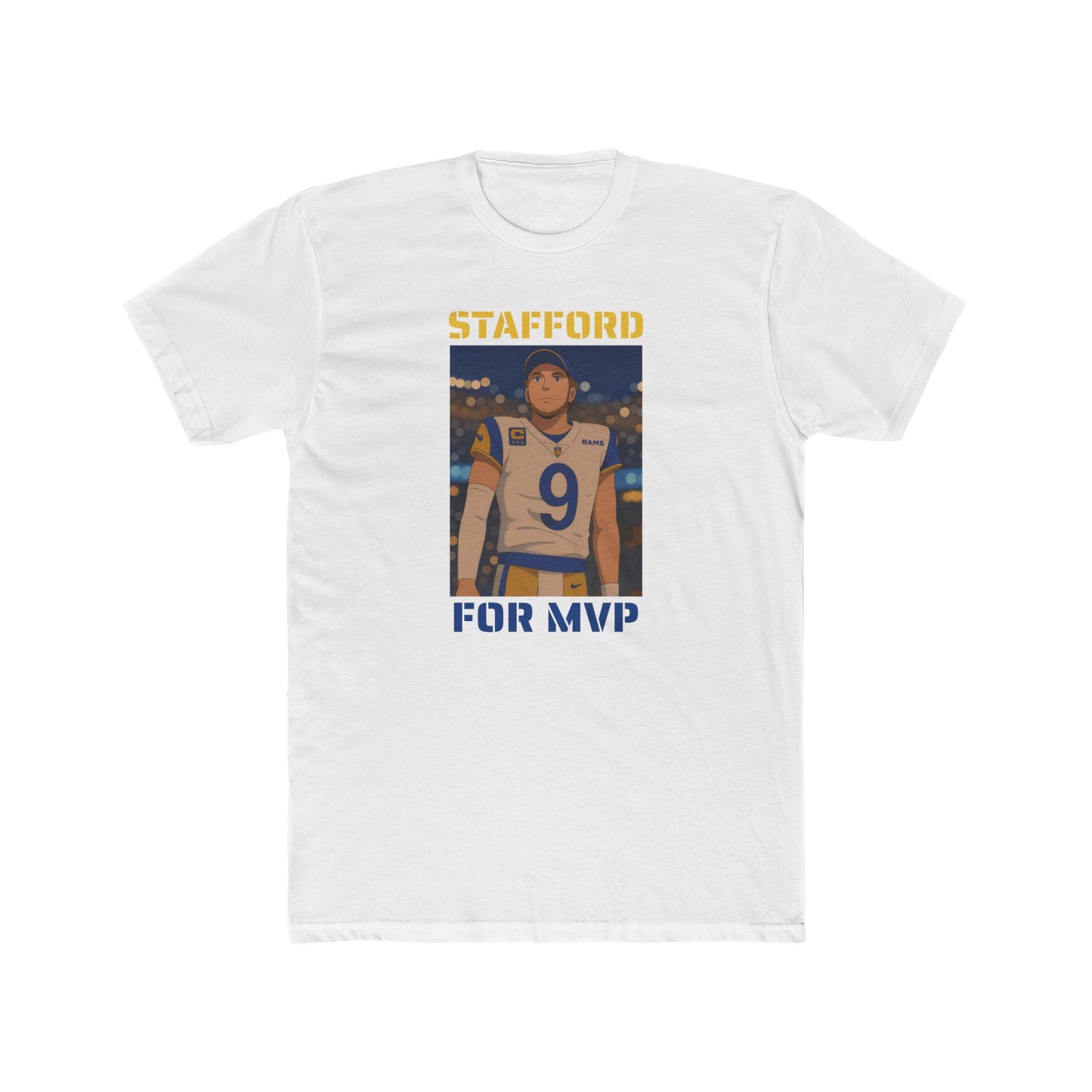Anime Football 'Stafford For MVP' Cotton Crew Tee