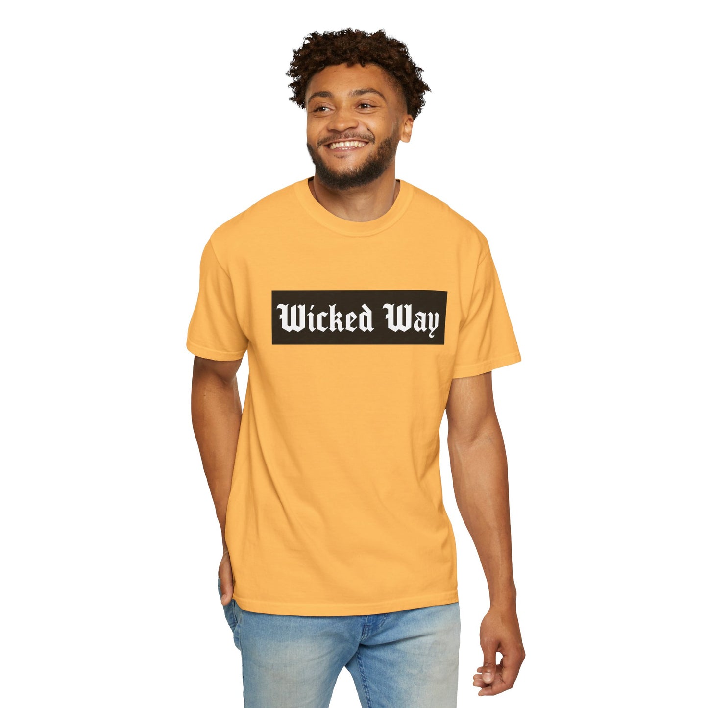 "Wicked Way" Block Gothic Lettering T-shirt