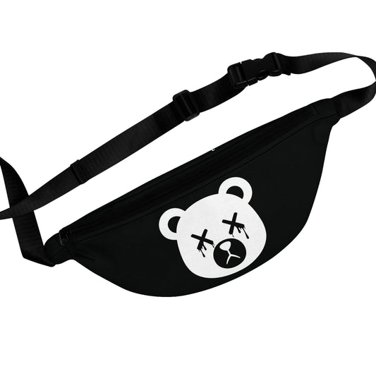 Black w/ White Logo "Wicked Way" Dead Bear Head Fanny Pack