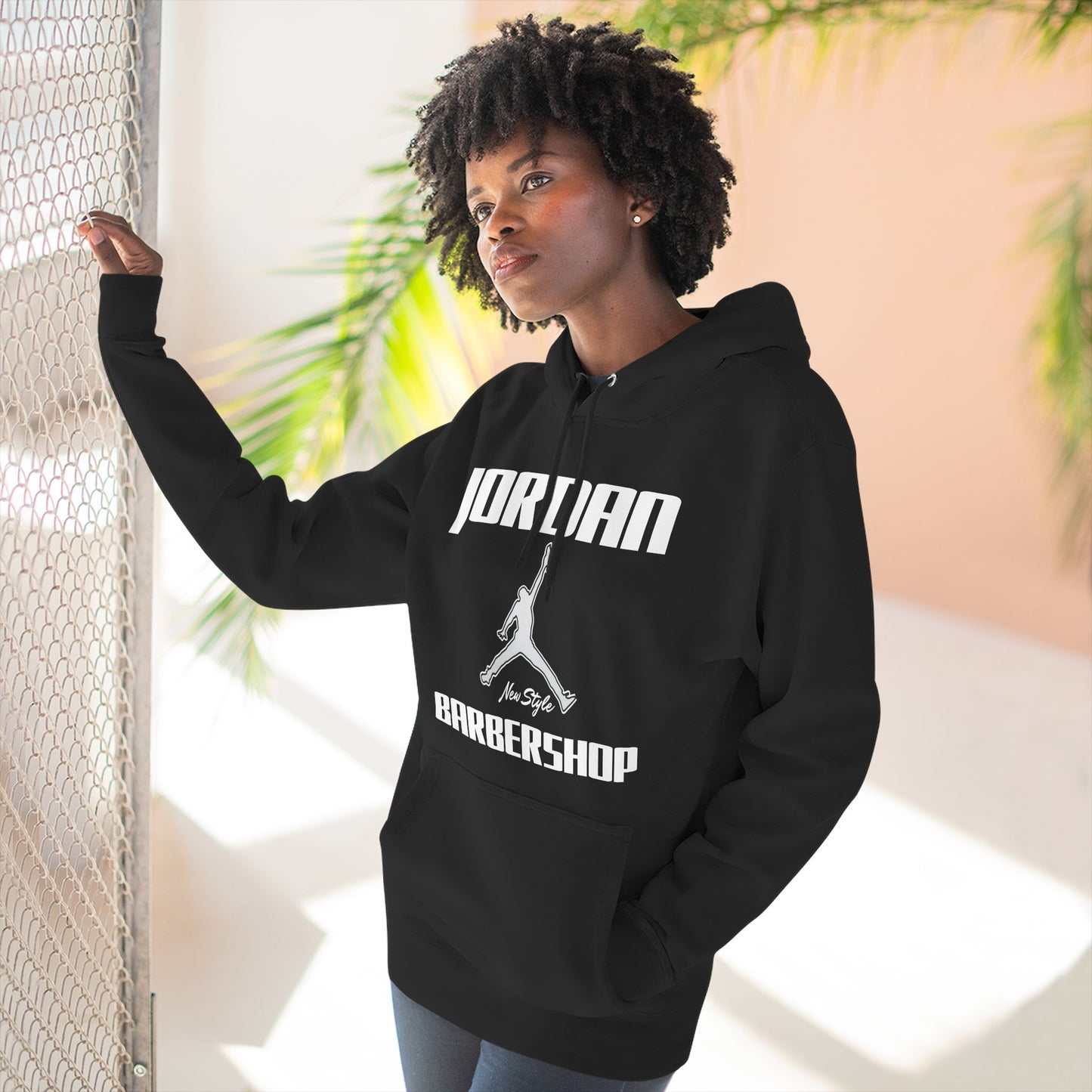 Jordan New Style Barbershop Fleece Hoodie (New White Font)