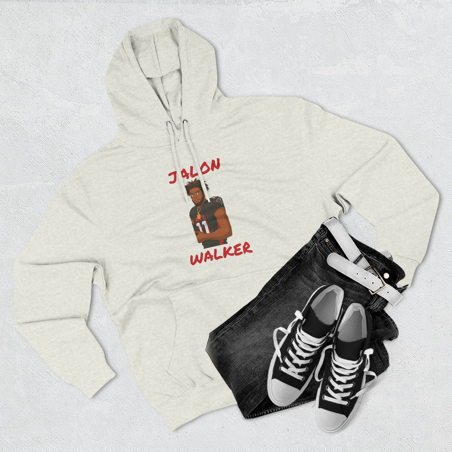 Anime Football 'Jalon Walker' Three-Panel Fleece Hoodie