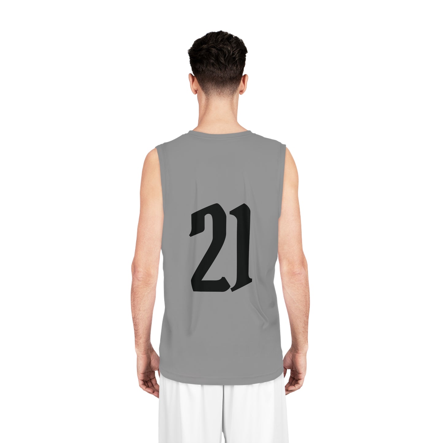 Grey & Black "Wicked Way" #21 Basketball Jersey