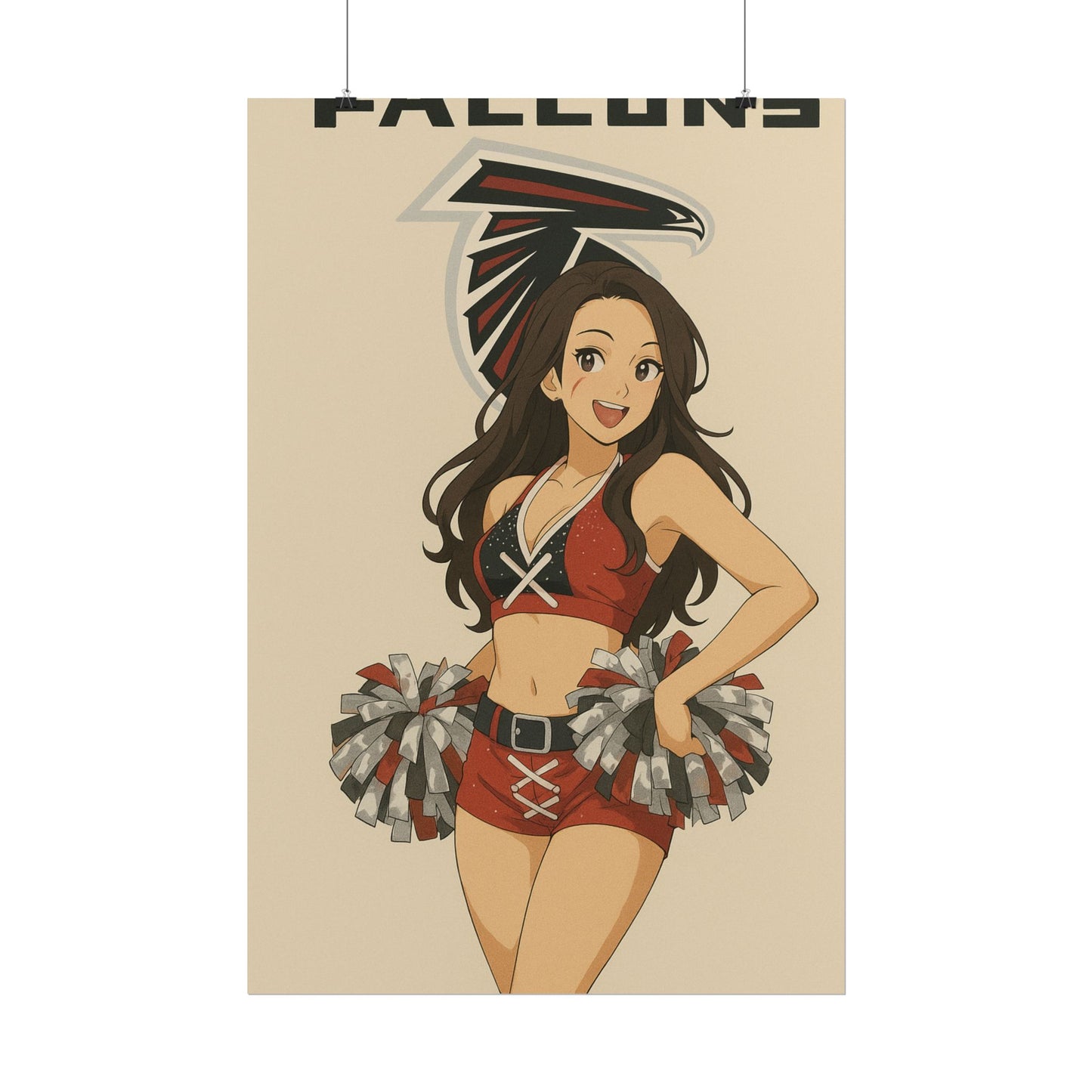 Loco Fits Anime Girls 'Falcons Cheerleader 2' Poster