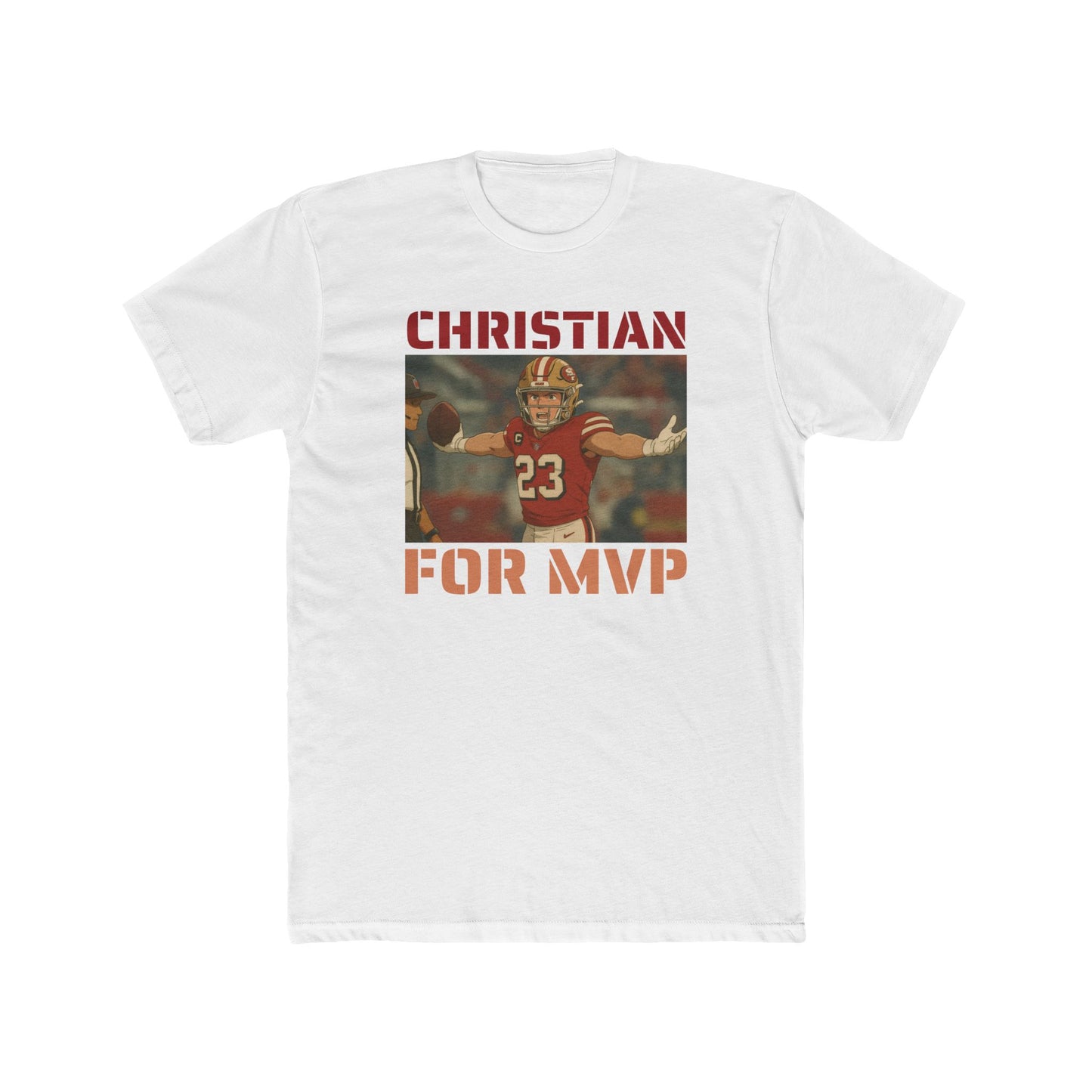Anime Football 'Christian For MVP' Cotton Crew Tee