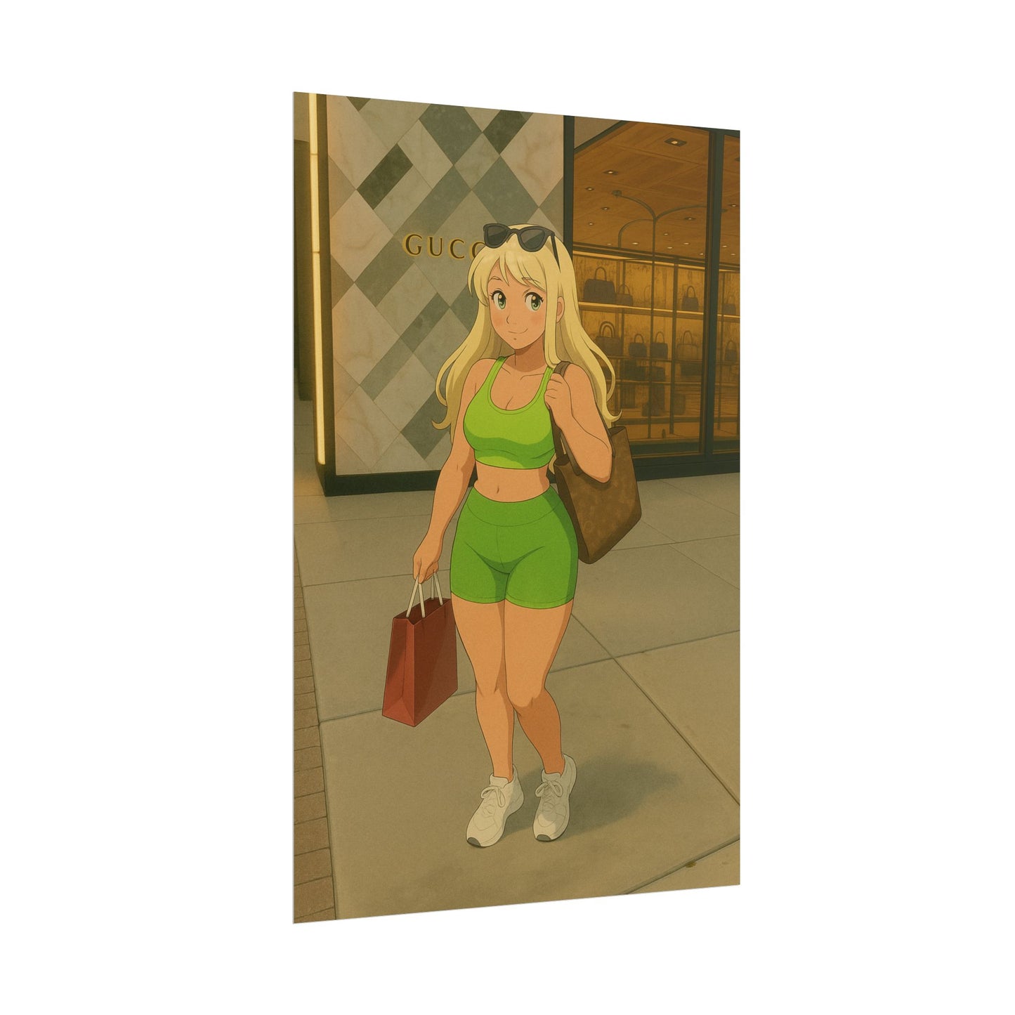 Loco Fits Anime Girls 'Shopping Spree' Poster