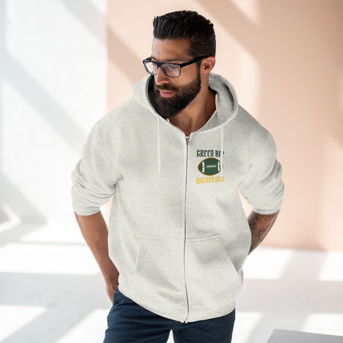 "Wicked Way" Green Bay Football Zip Hoodie
