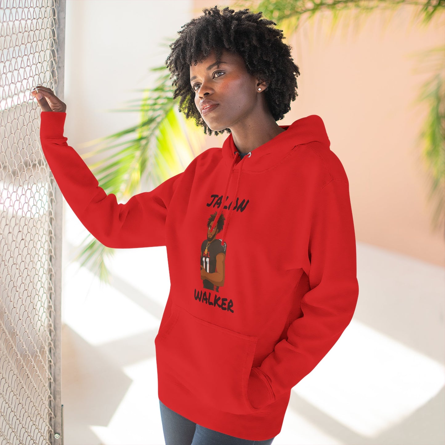 Anime Football 'Jalon Walker' Three-Panel Fleece Hoodie