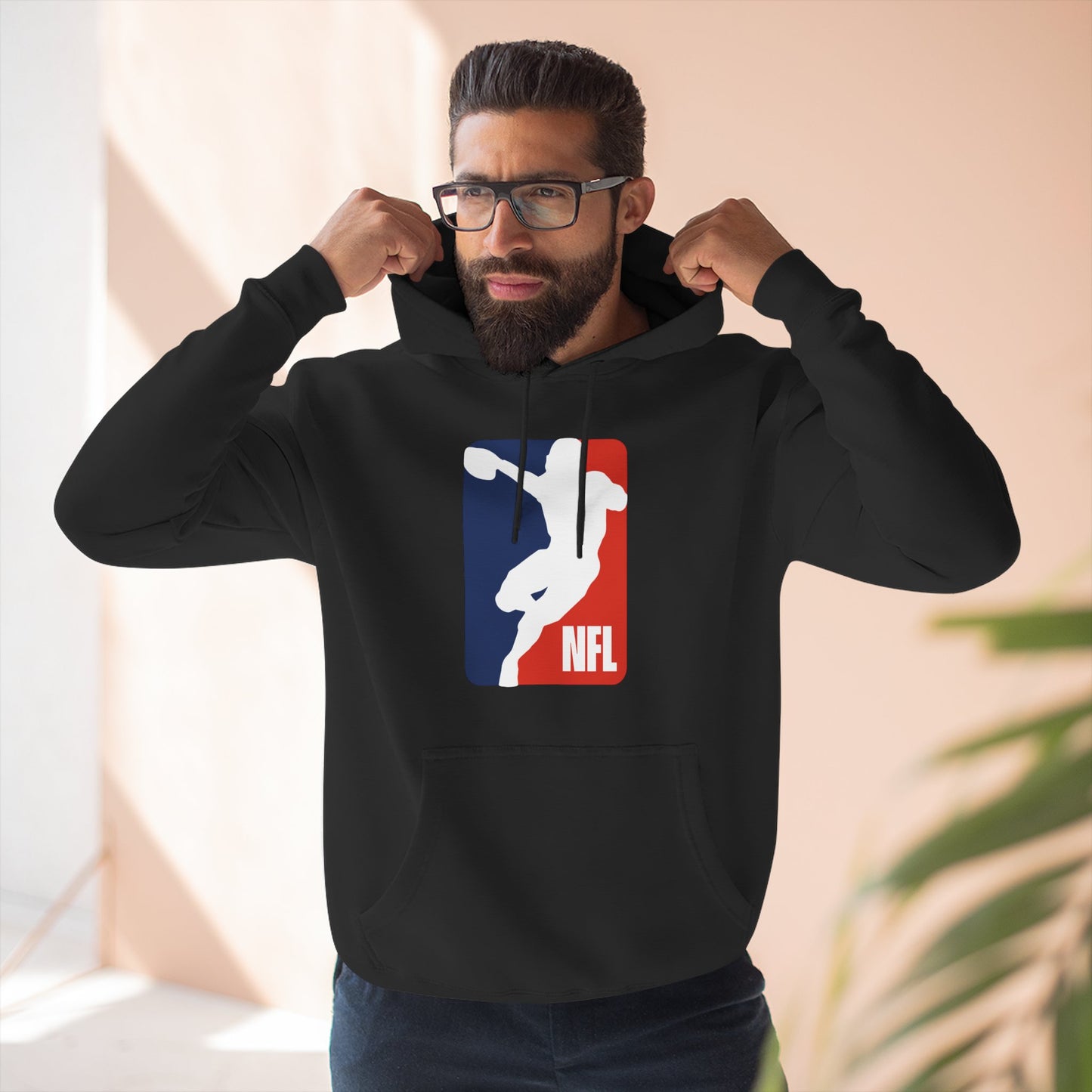 Loco Fits 'NFL Concept Logo' Three-Panel Fleece Hoodie