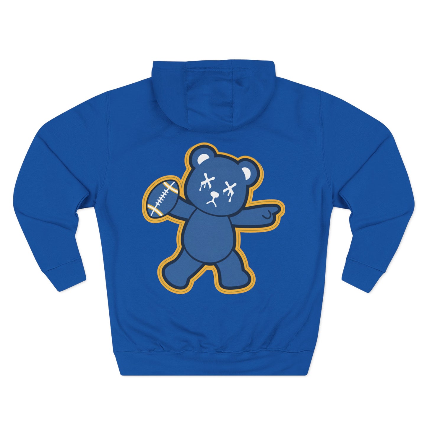 Legends "Wicked Way" Deady Bear Football Blue, White, & Yellow Fleece Hoodie