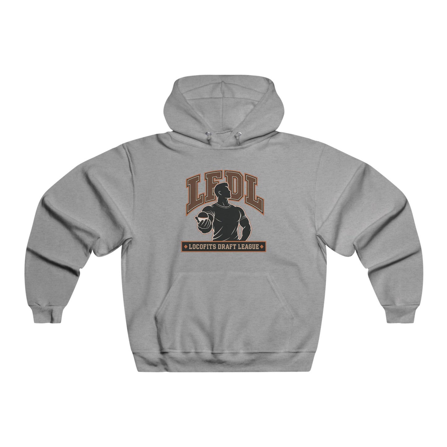 LocoFits Draft League LFDL Portrait Silhouette TEN Men's NUBLEND® Hooded Sweatshirt