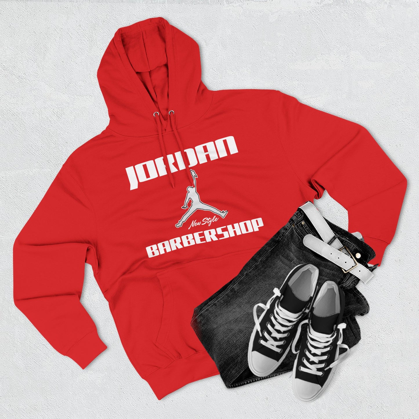 Jordan New Style Barbershop Fleece Hoodie (New White Font)