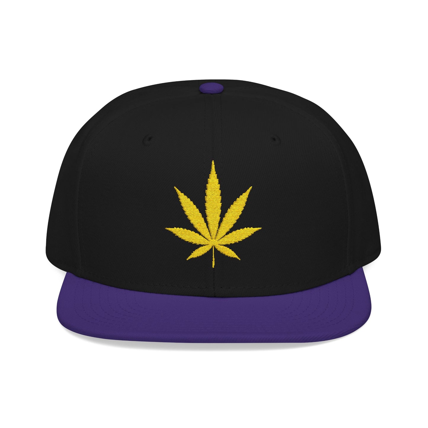"Hippie Highway" Yellow Pot Leaf Snapback Hat
