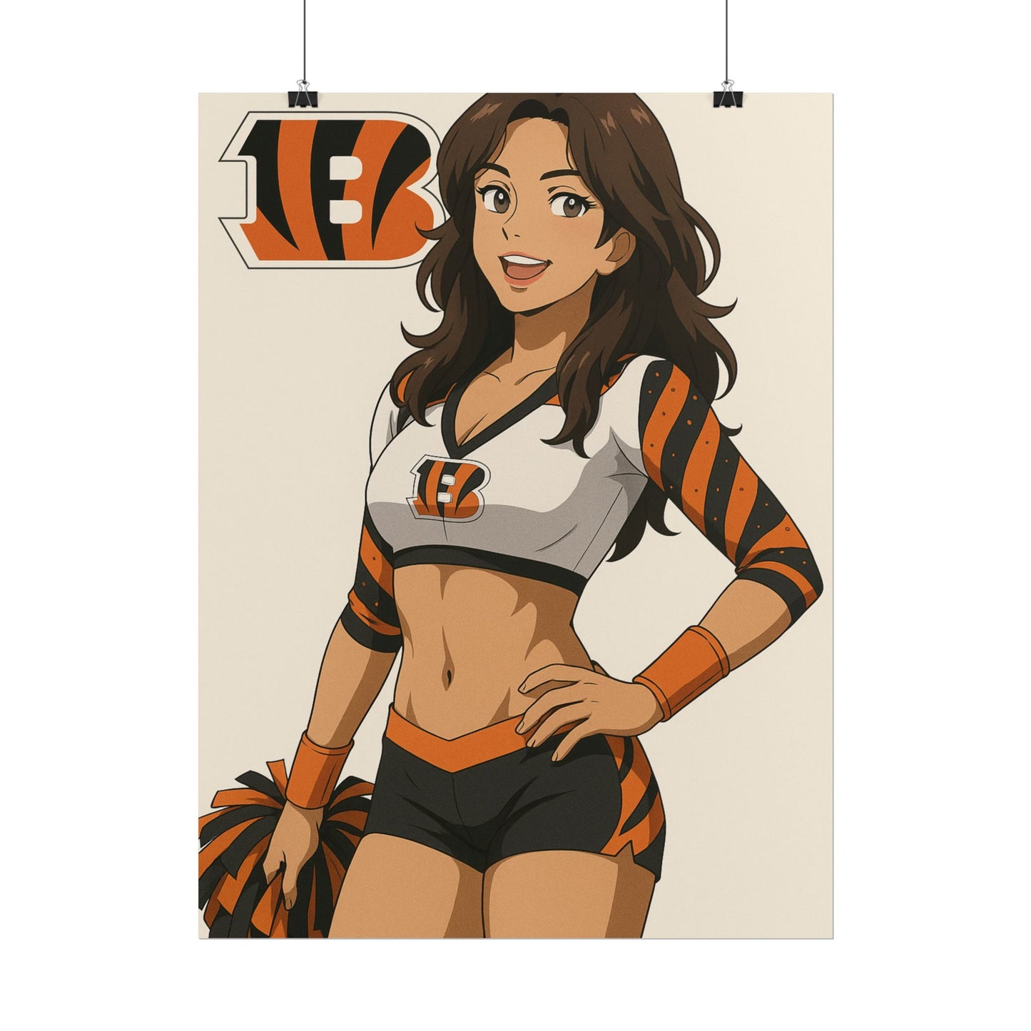 Loco Fits Anime Girls 'Bengals Cheerleader 1' Poster
