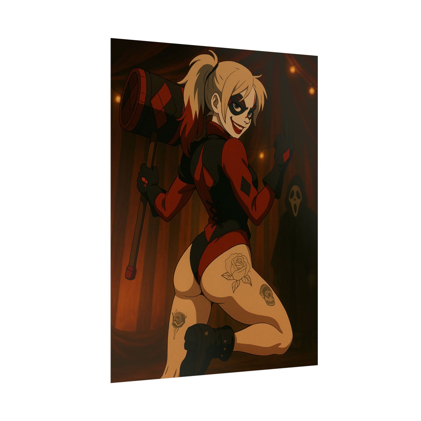 Loco Fits Anime Girls 'Harley Quinn Cosplay' Poster