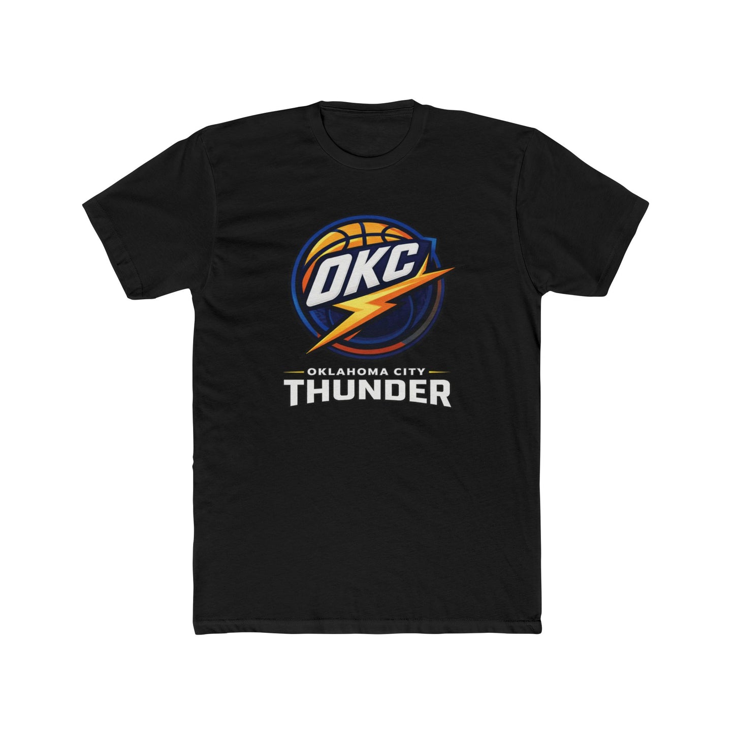 Loco Fits New "NBA Oklahoma City Thunder Basketball Concept Logo" Cotton Crew Tee