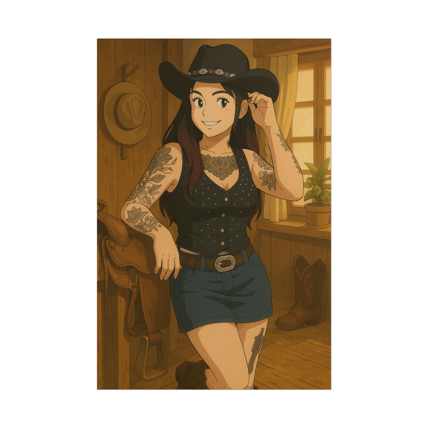 Loco Fits Anime Girls 'Not a City Girl' Poster