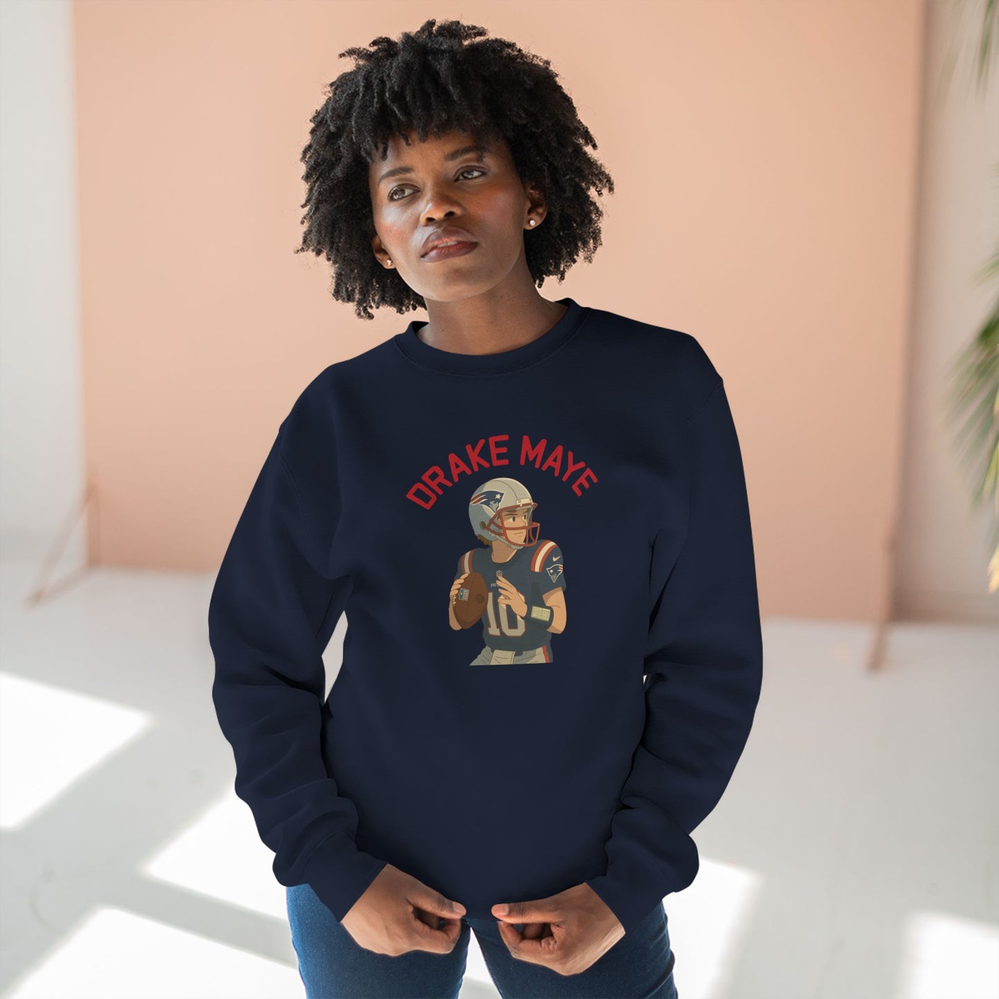 Anime Football 'Drake Maye' Crewneck Sweatshirt