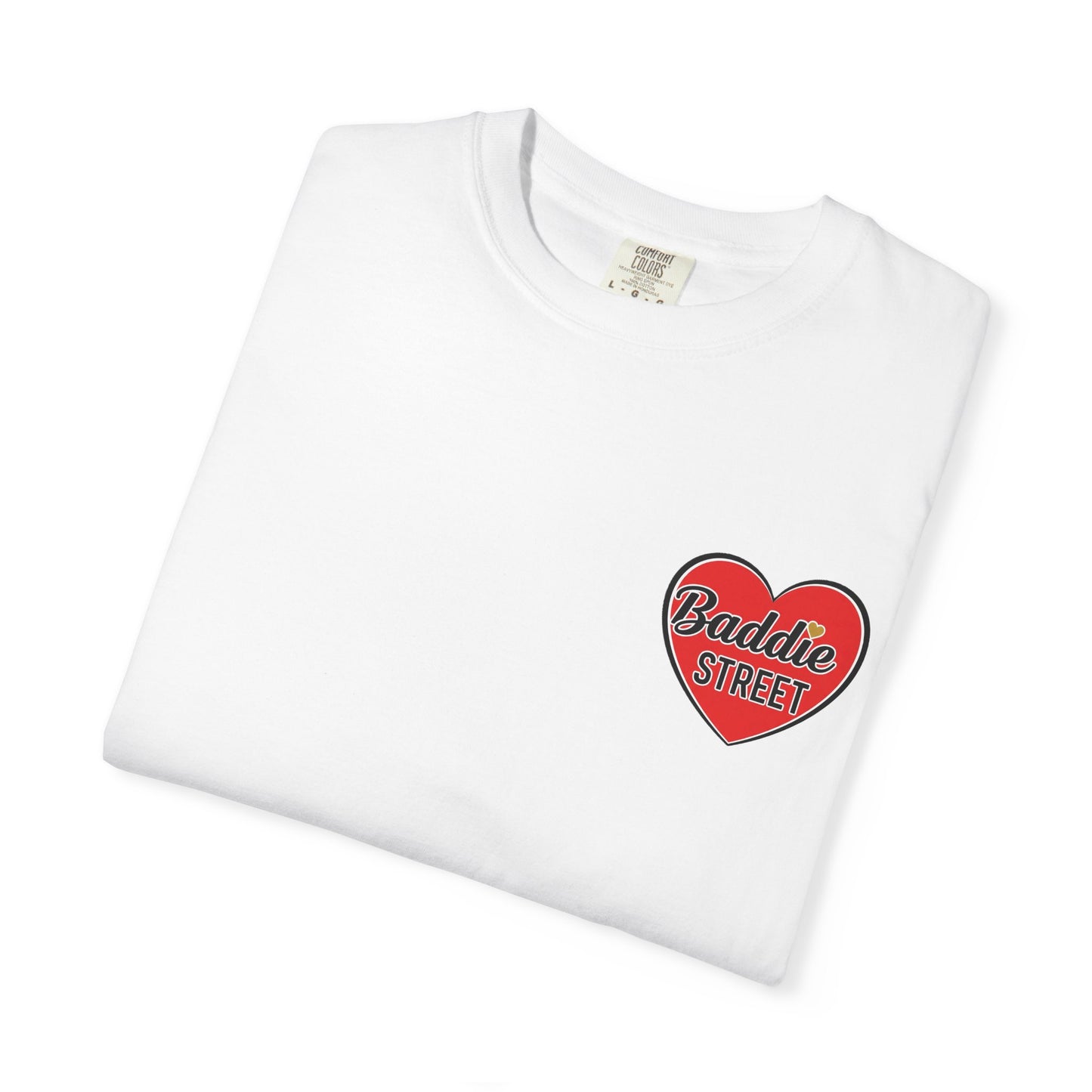 "Baddie Street" Red Heart Pocket Logo T-Shirt