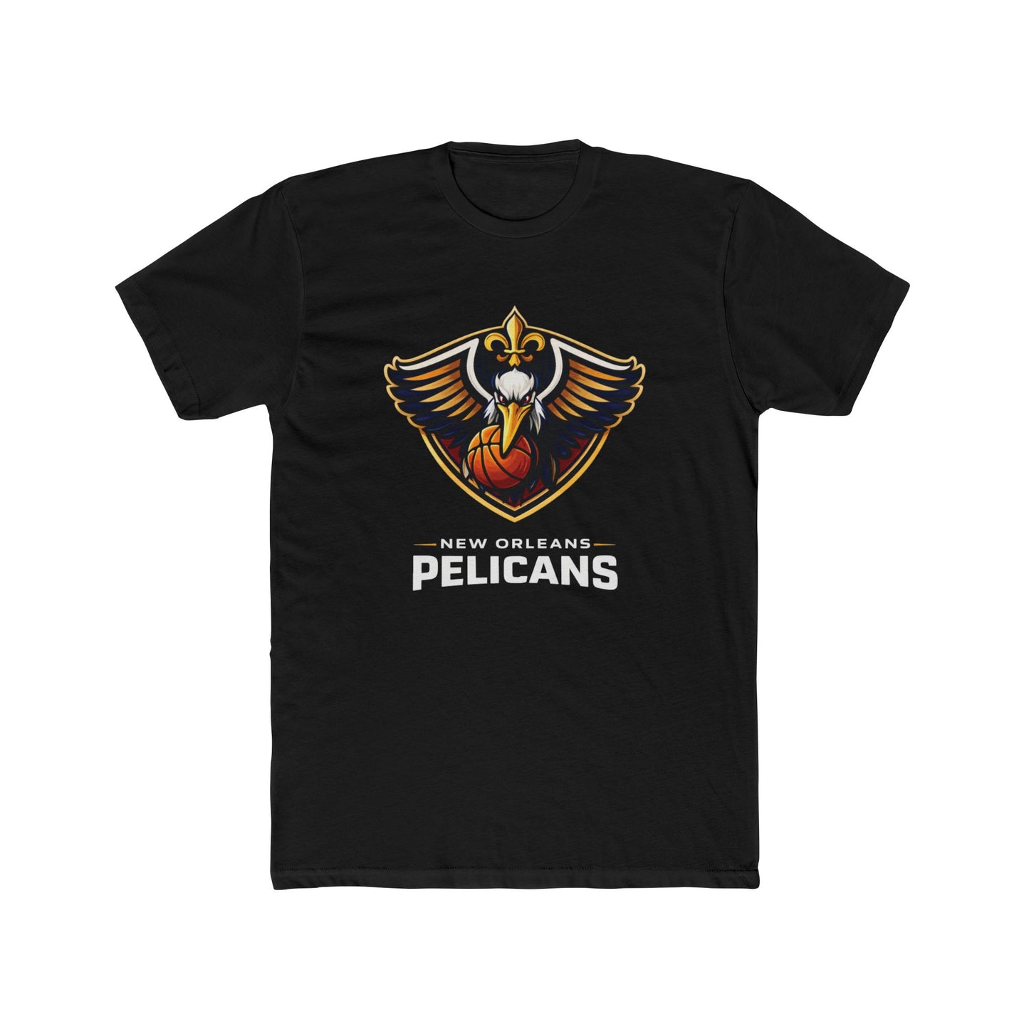 Loco Fits New "NBA New Orleans Pelicans Basketball Concept Logo" Cotton Crew Tee