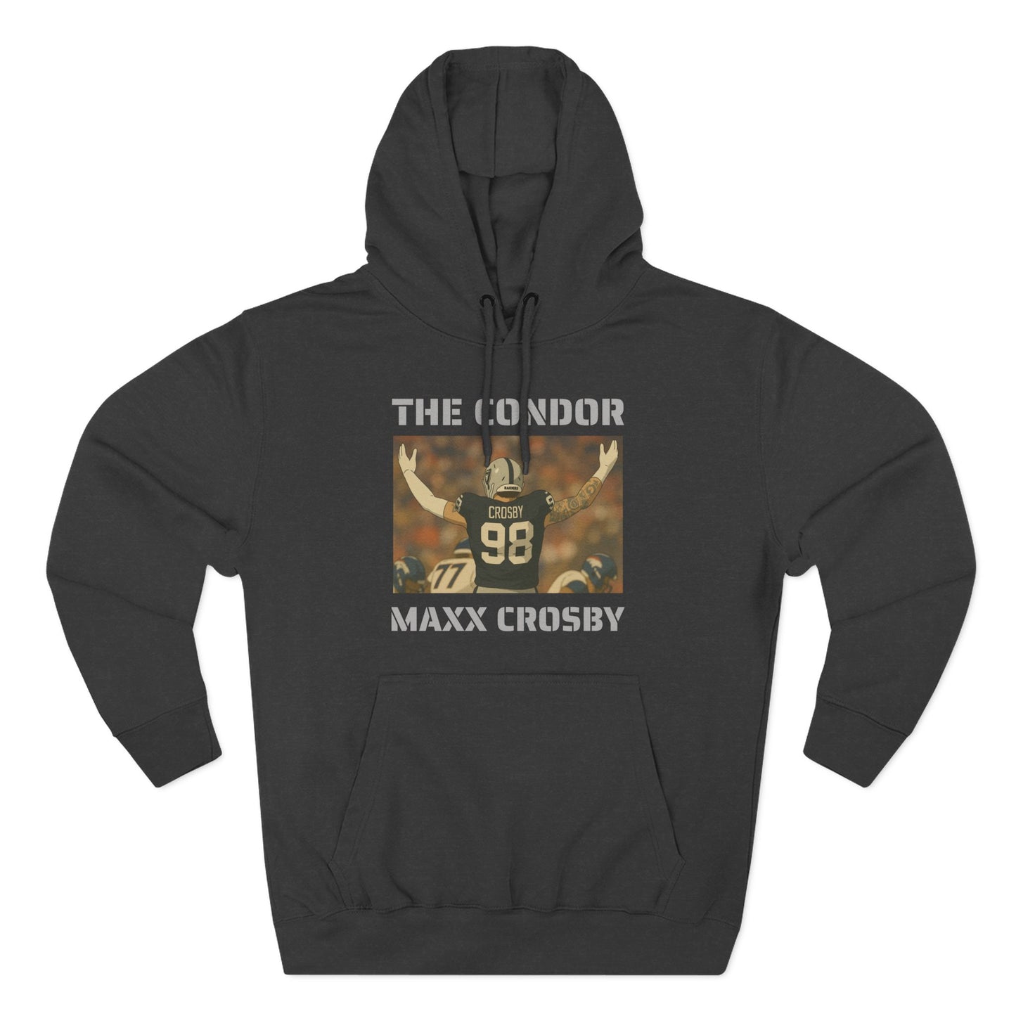Anime Football 'The Condor Maxx Crosby' Three-Panel Fleece Hoodie