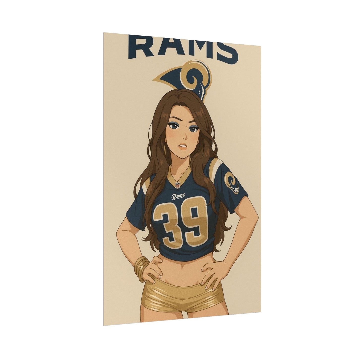 Loco Fits Anime Girls 'Rams Girl 1' Poster