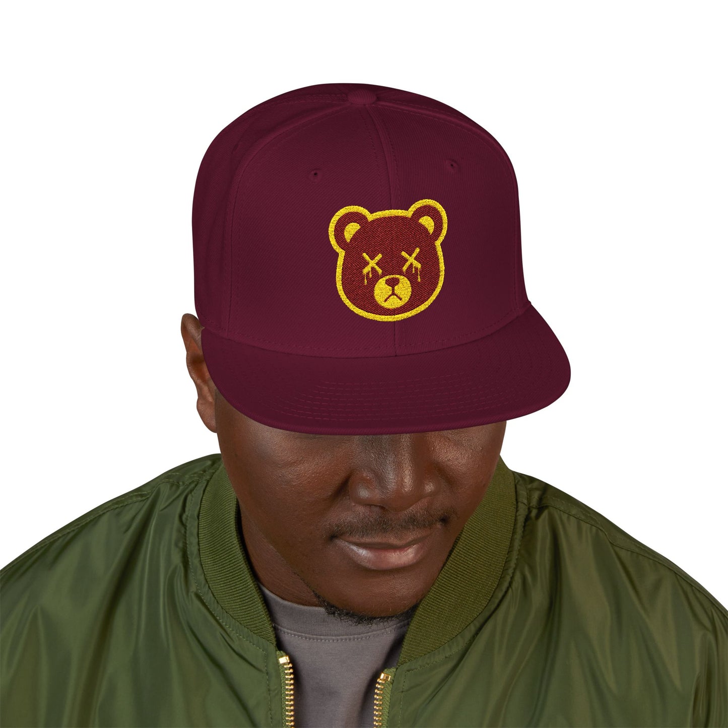 "Wicked Way" Deady Bears Gold & Burgandy Logo Snapback