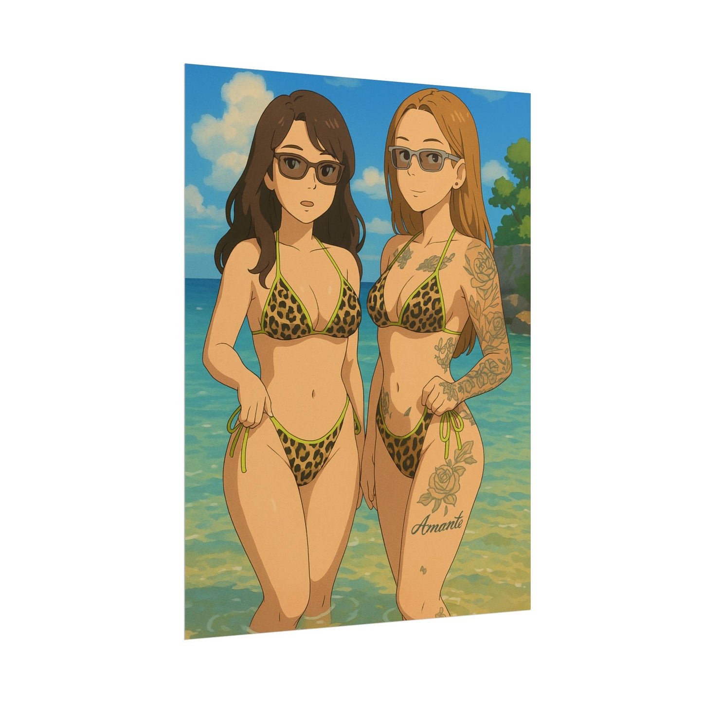 Loco Fits Anime Girls 'Beach Babes' Poster