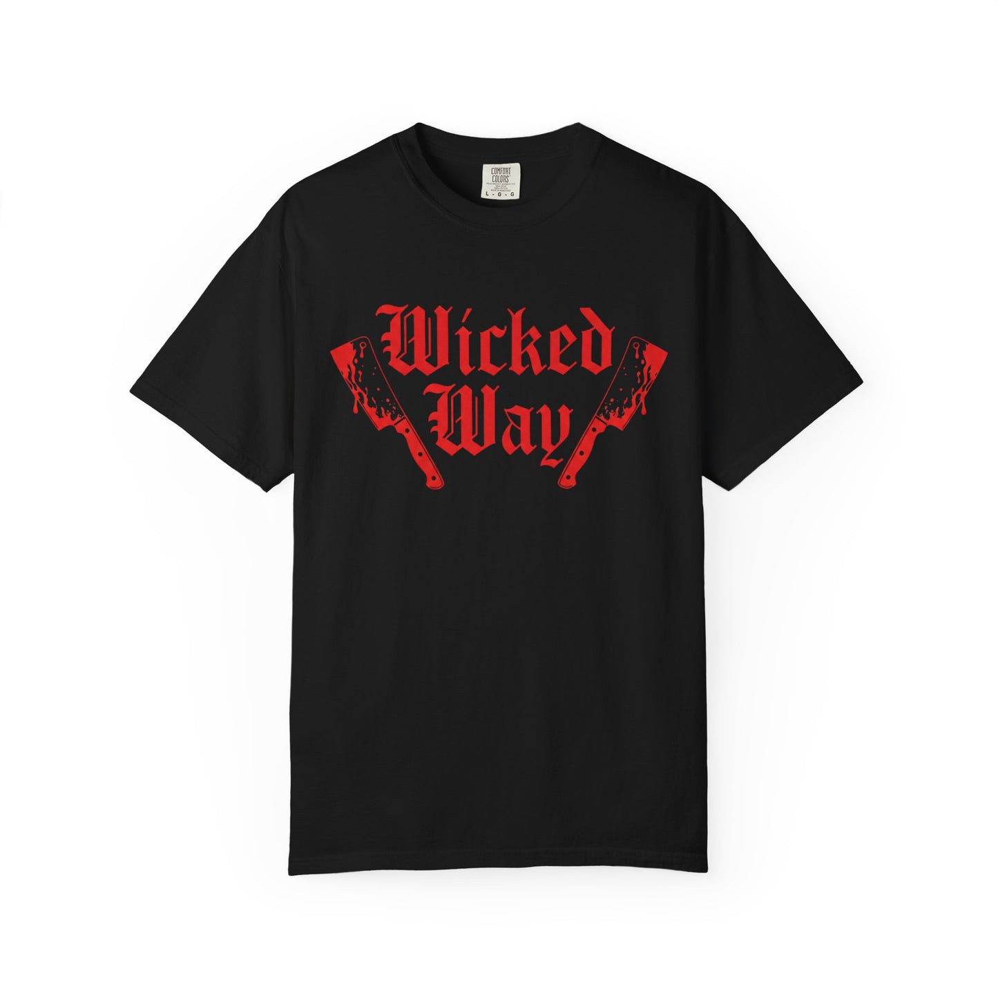 "Wicked Way" Double Butcher Knives Graphic T-Shirt