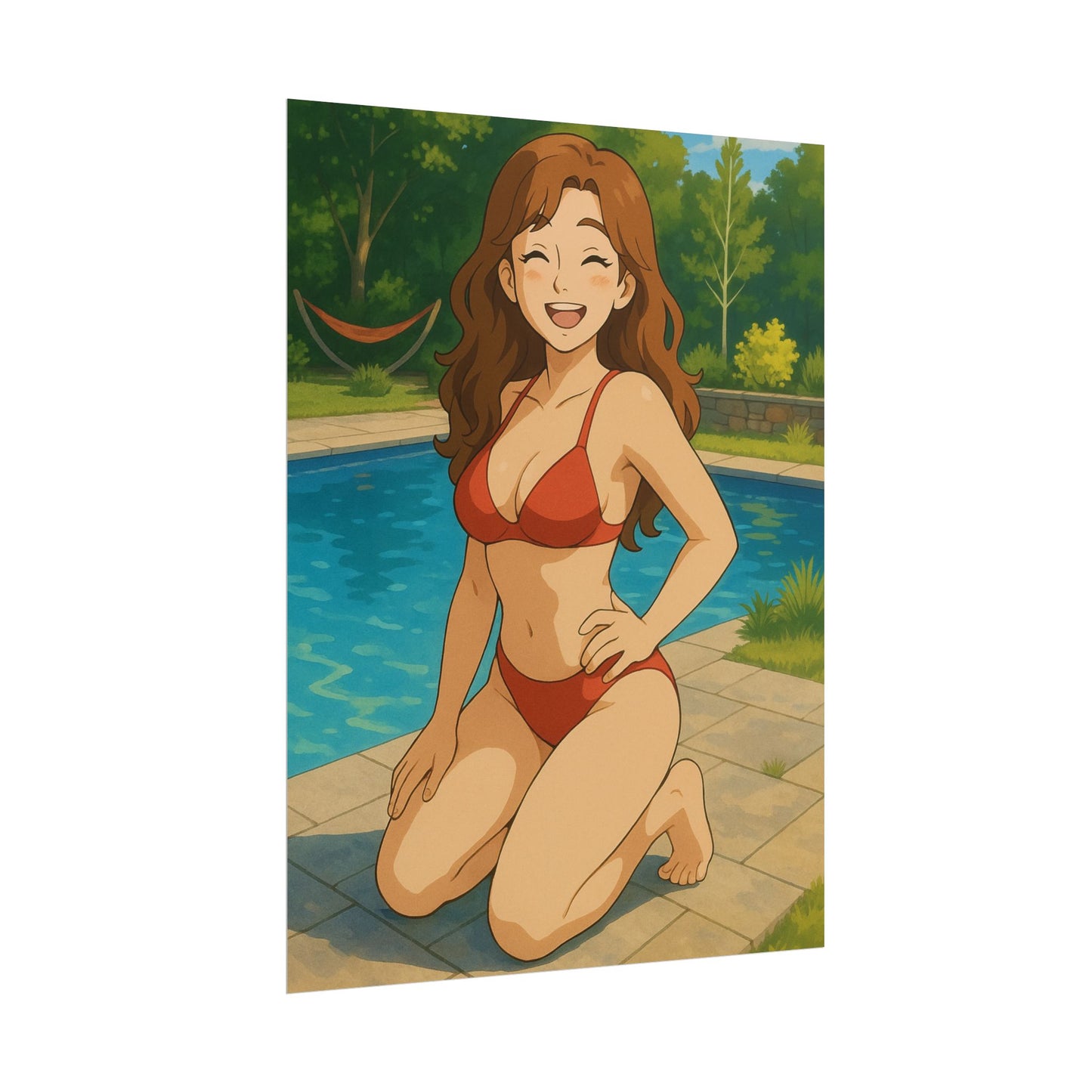 Loco Fits Anime Girls 'Summer Pool Day' Poster