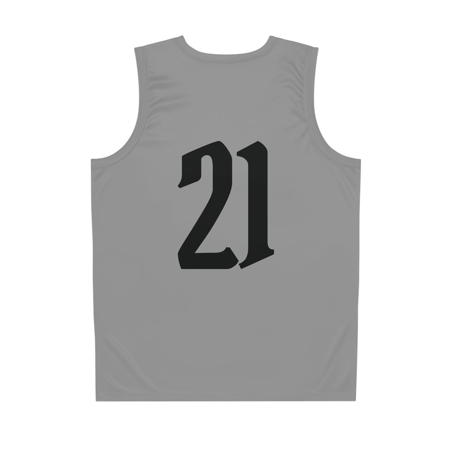 Grey & Black "Wicked Way" #21 Basketball Jersey