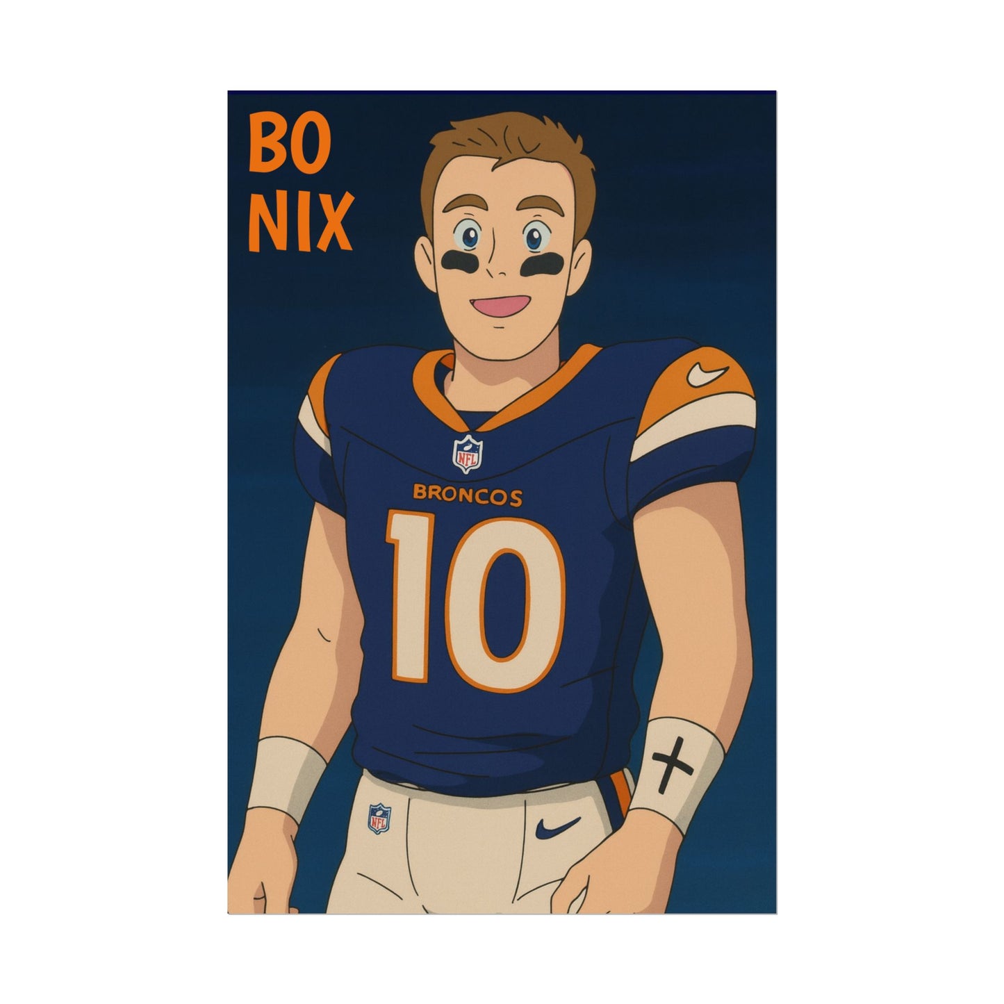 Loco Fits Anime Football 'Bo Nix' Poster