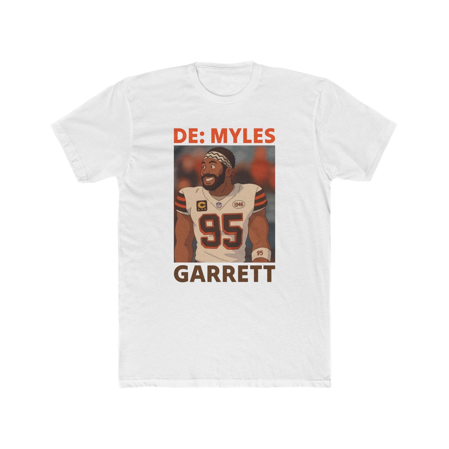 Anime Football 'DE: Myles Garrett' Cotton Crew Tee