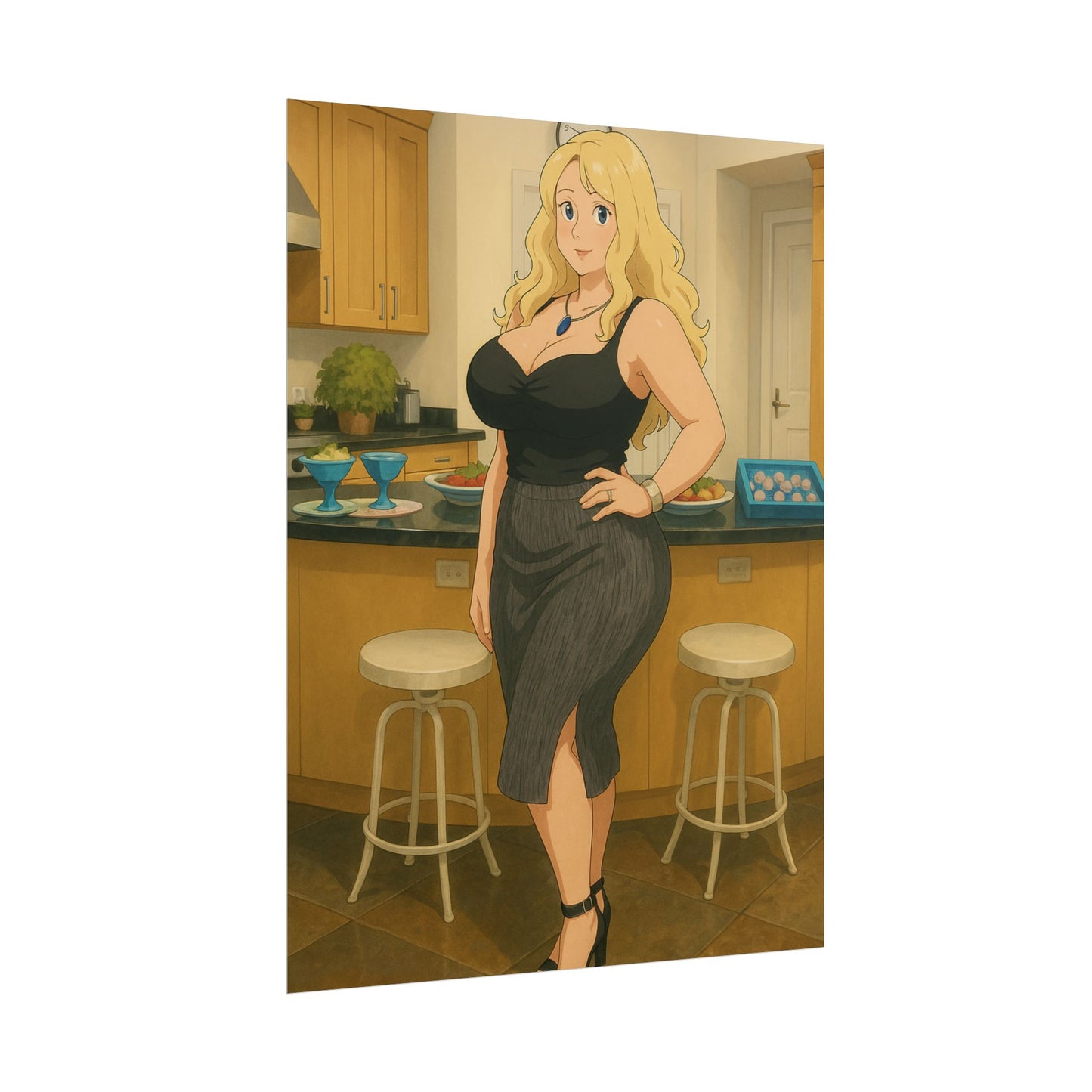 Loco Fits Anime Girls 'Momma's Cooking' Poster