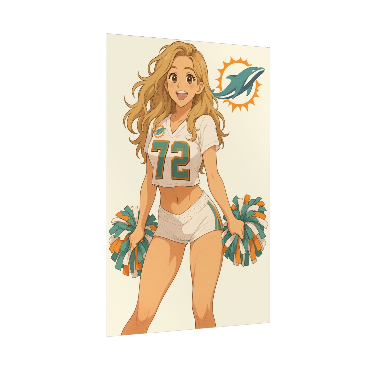Loco Fits Anime Girls 'Dolphins Cheerleader 1' Poster