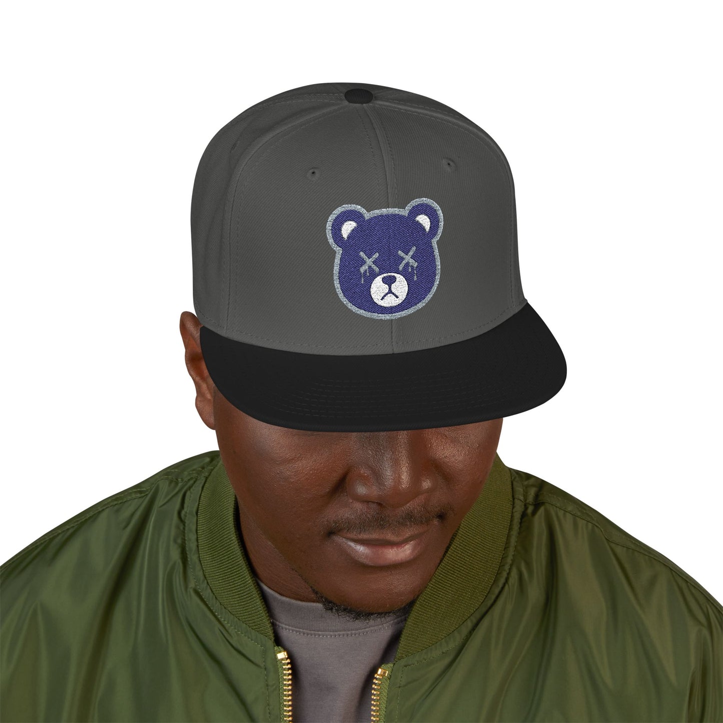 "Wicked Way" Deady Bears Navy Blue & Grey Logo Snapback