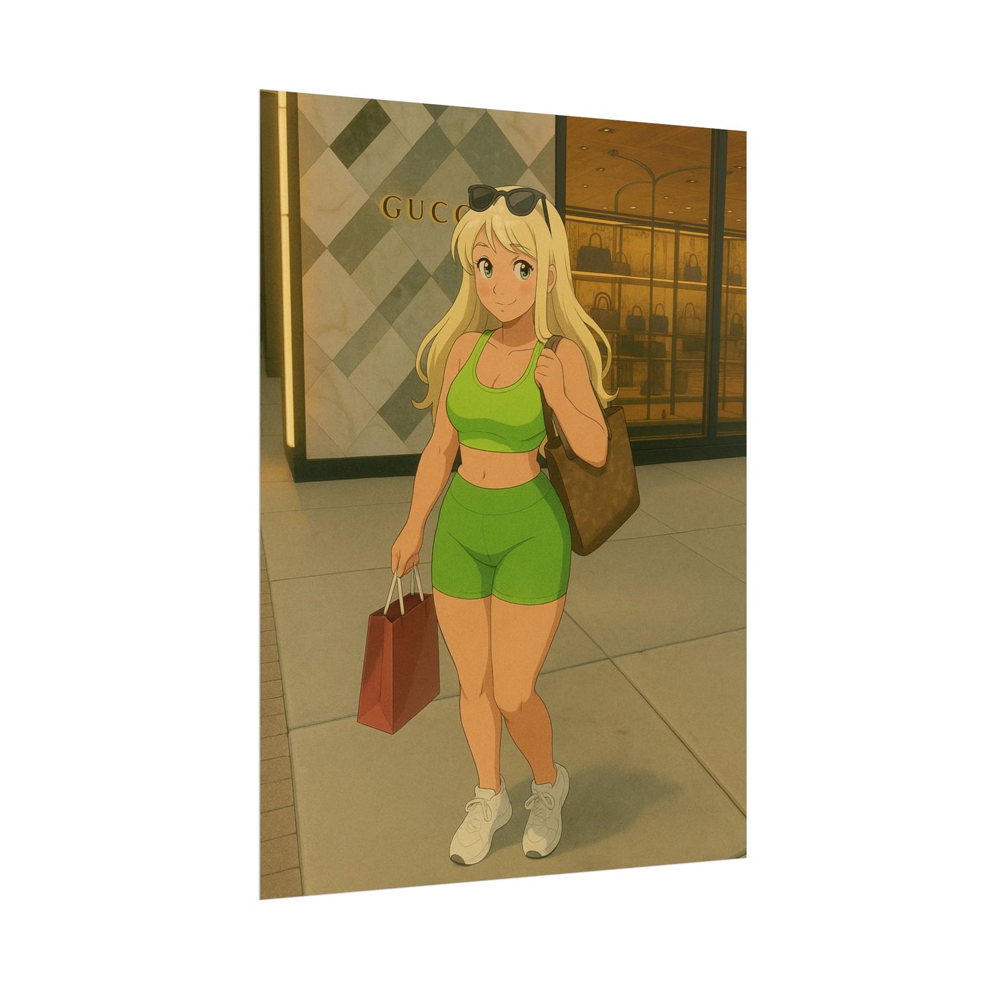 Loco Fits Anime Girls 'Shopping Spree' Poster