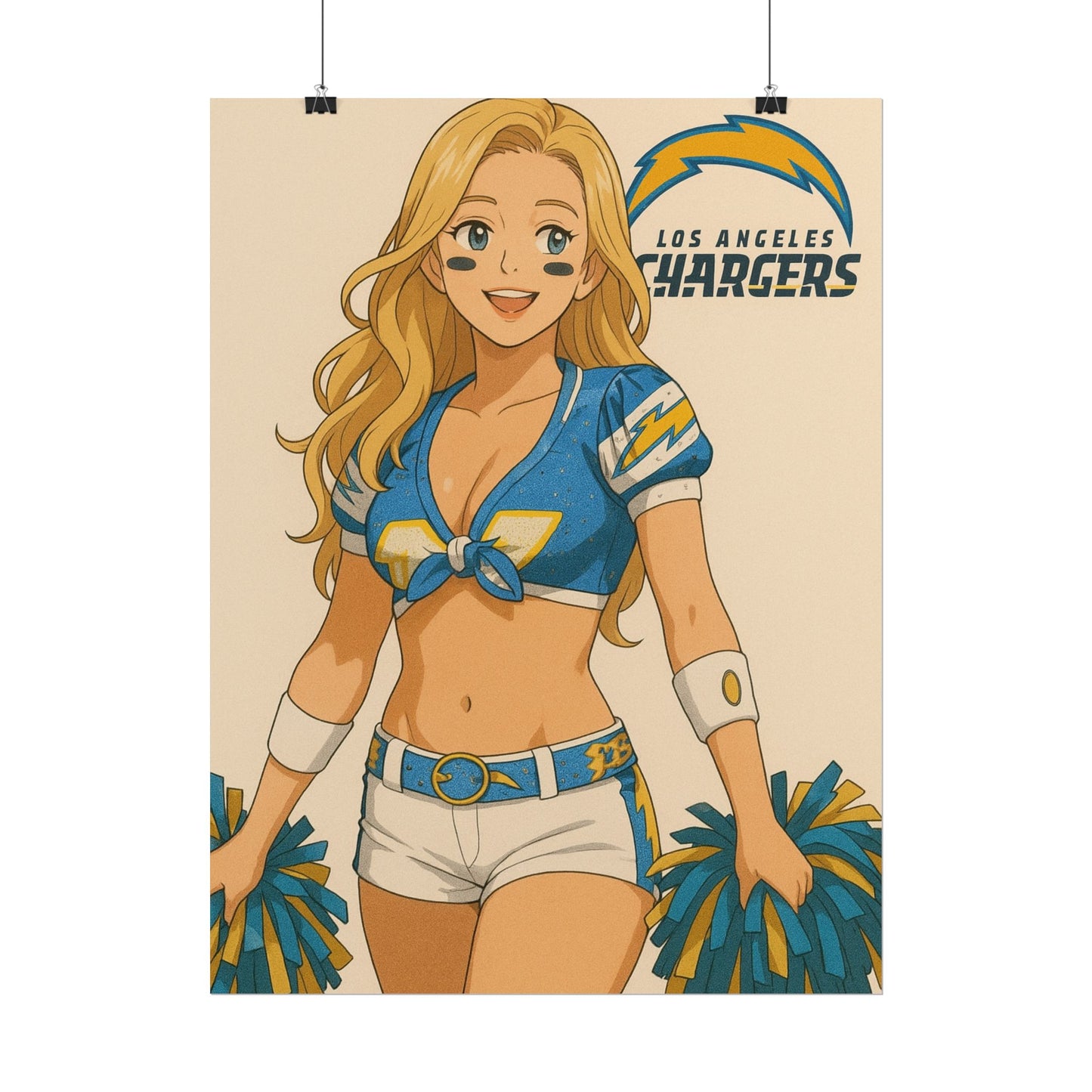 Loco Fits Anime Girls 'Chargers Cheerleader 1' Poster