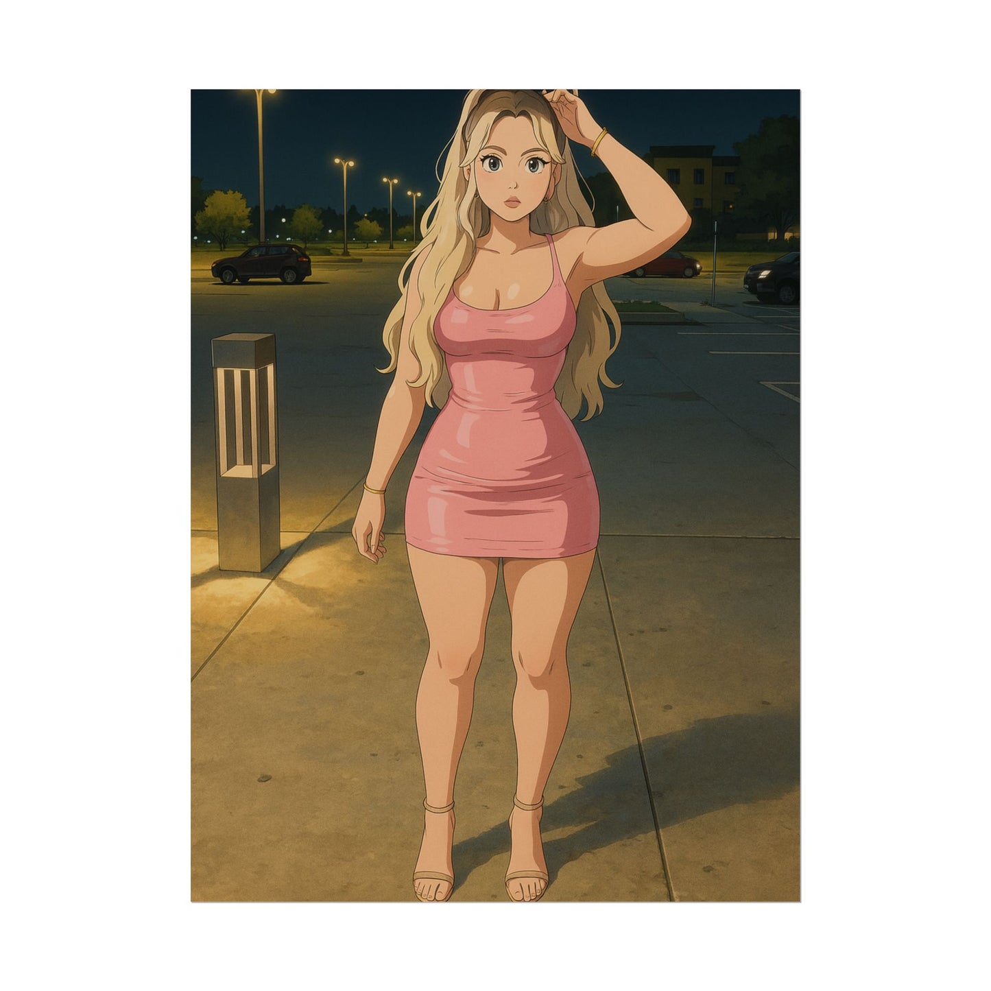 Loco Fits Anime Girls 'Pretty in Pink' Poster