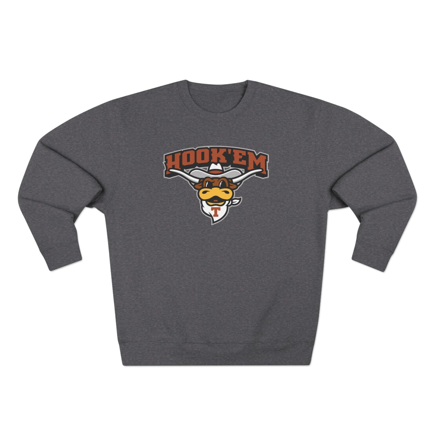 'Texas Hook Em Bevo' Cotton Crewneck Sweatshirt