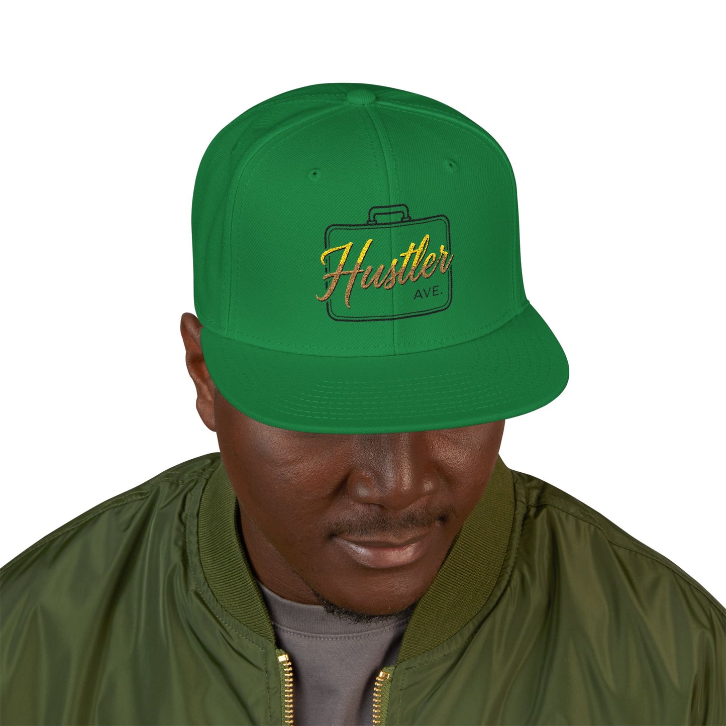 Base "Hustler Ave" All Business Gold Briefcase Snapback