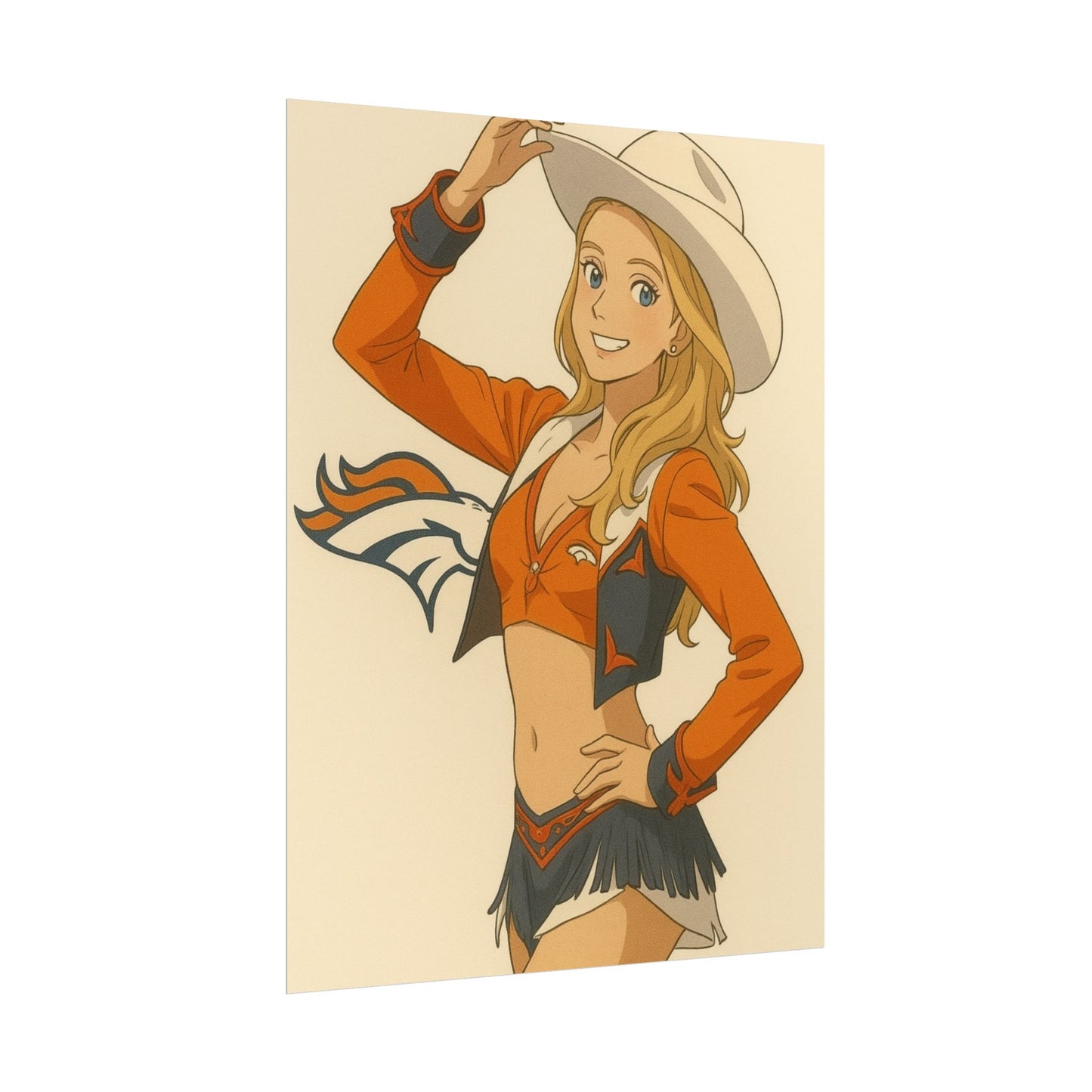 Loco Fits Anime Girls 'Broncos Cheerleader 4' Poster