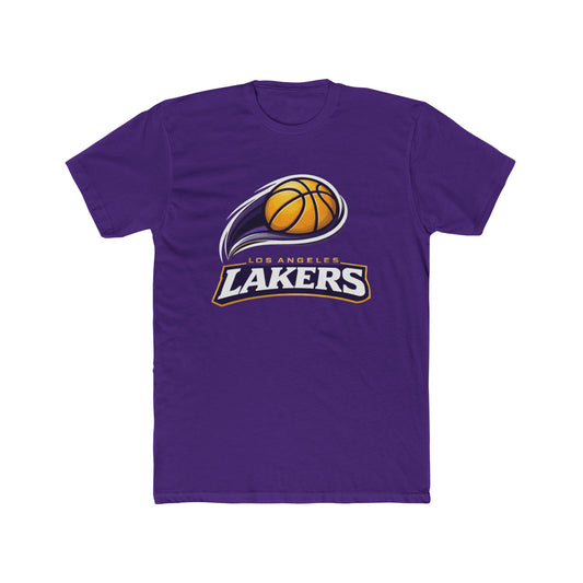 Loco Fits New "NBA Los Angeles Lakers Basketball Concept Logo" Cotton Crew Tee