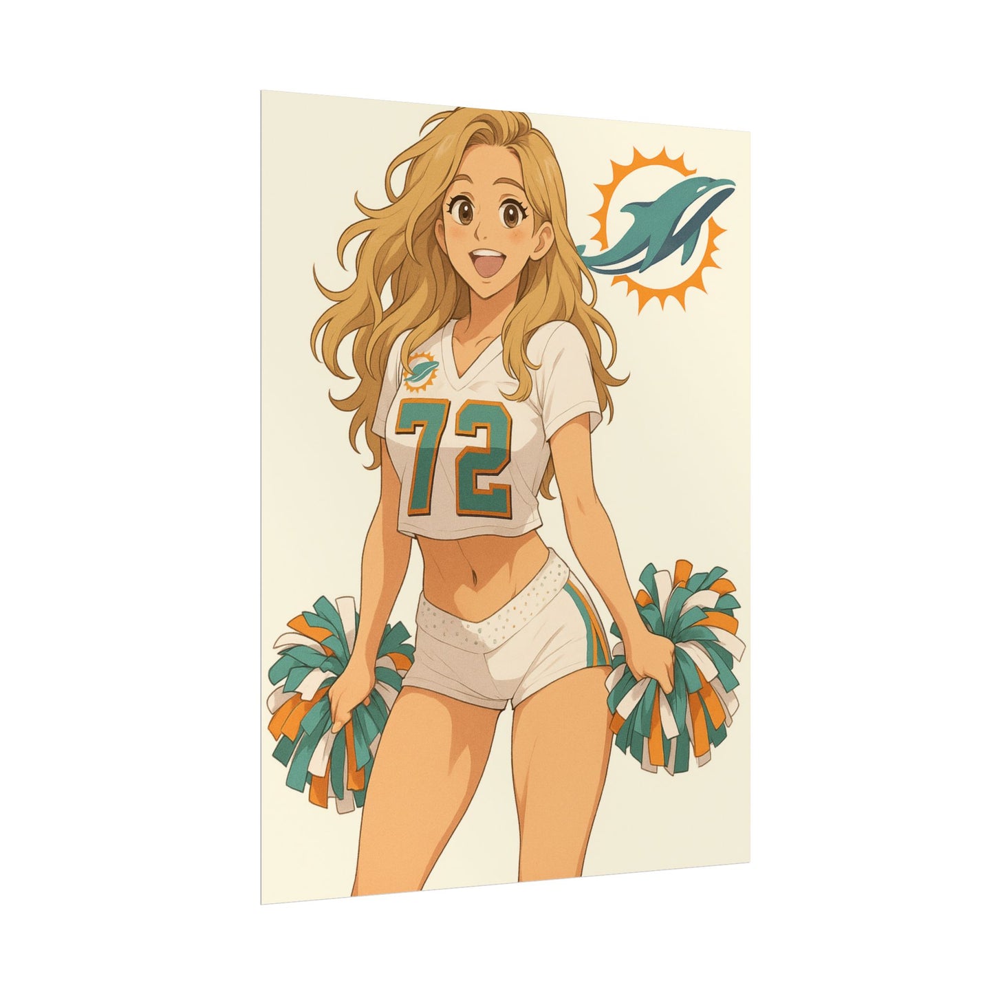 Loco Fits Anime Girls 'Dolphins Cheerleader 1' Poster